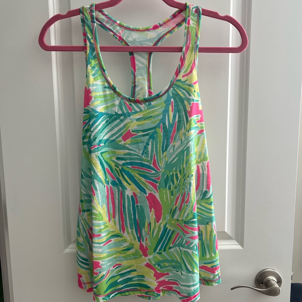 Woman’s Lilly Pulitzer Luxletic tank top in Tropical storm size Small